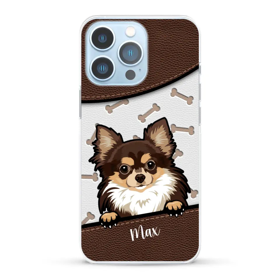 Chiens aspect cuir - Coque de téléphone personnalisée
