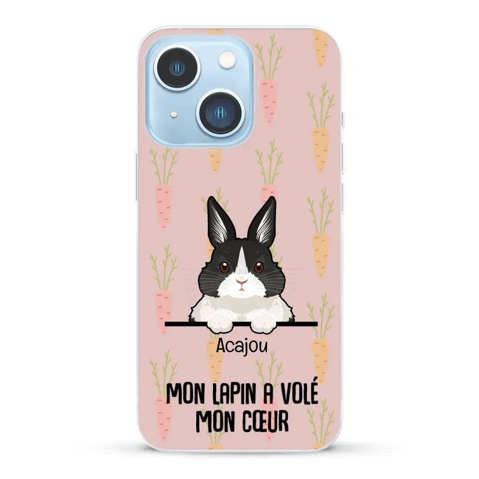 Mon lapin a volé mon cœur - Coque de téléphone personnalisée