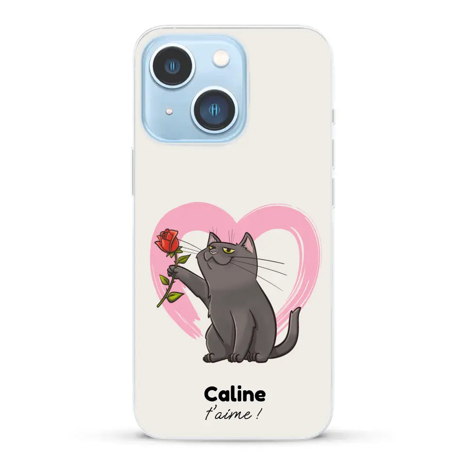 Ton chat t'aime - Coque de téléphone personnalisée