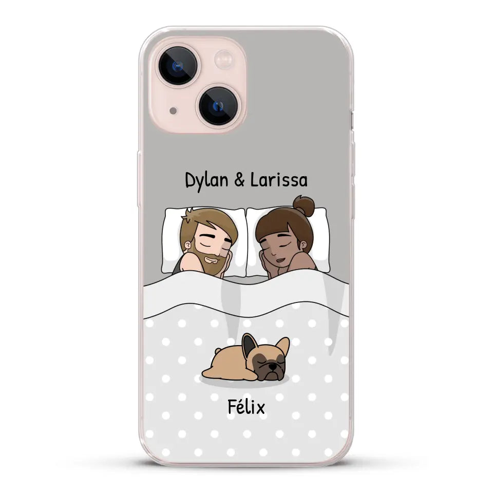 Câlins avec nos amis à poils - Coque de téléphone personnalisée