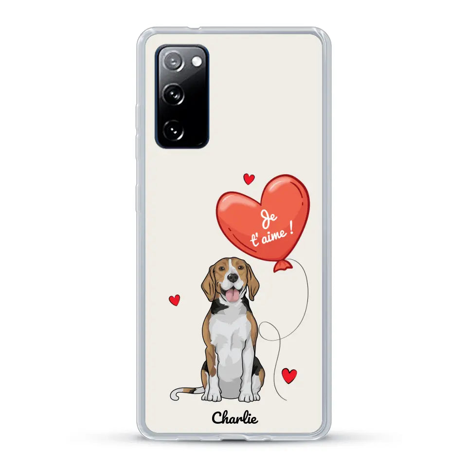 Chien avec ballon - Coque de téléphone personnalisée