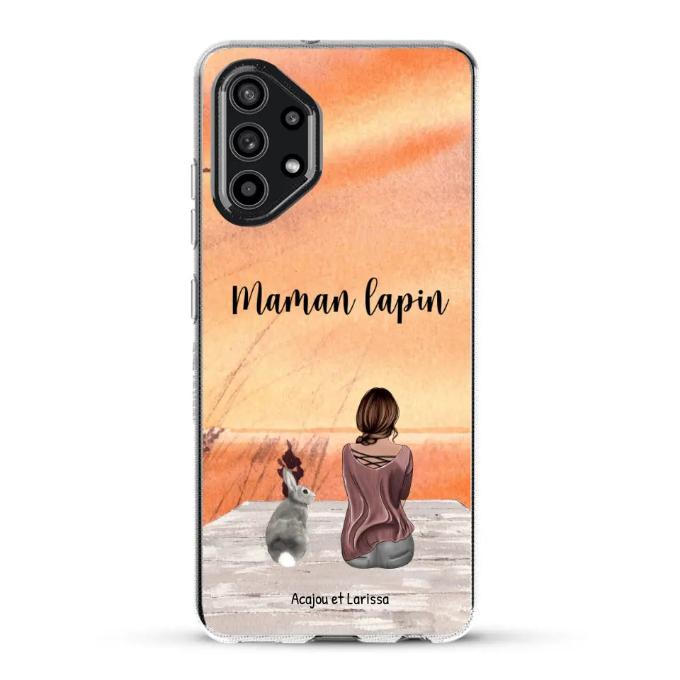 Meilleurs amis avec lapins - Coque de téléphone personnalisée