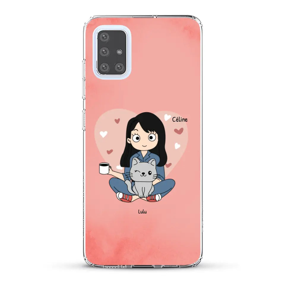 Maman chat BD - Coque de téléphone personnalisée