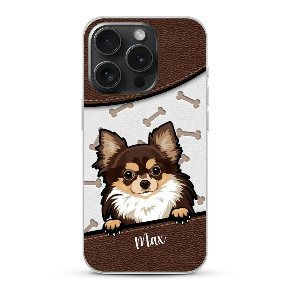 Chiens aspect cuir - Coque de téléphone personnalisée