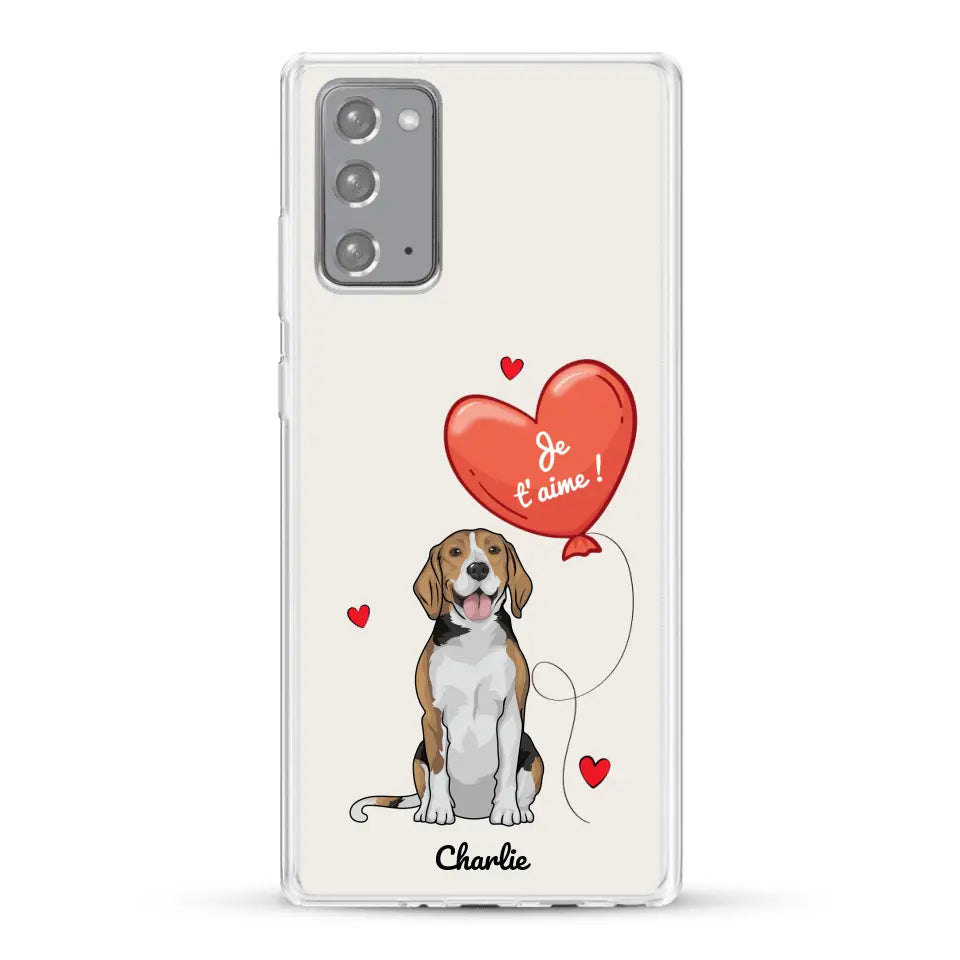 Chien avec ballon - Coque de téléphone personnalisée