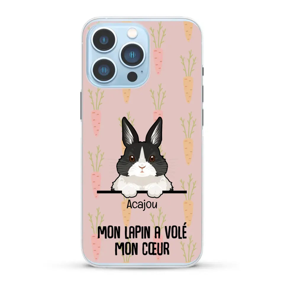 Mon lapin a volé mon cœur - Coque de téléphone personnalisée