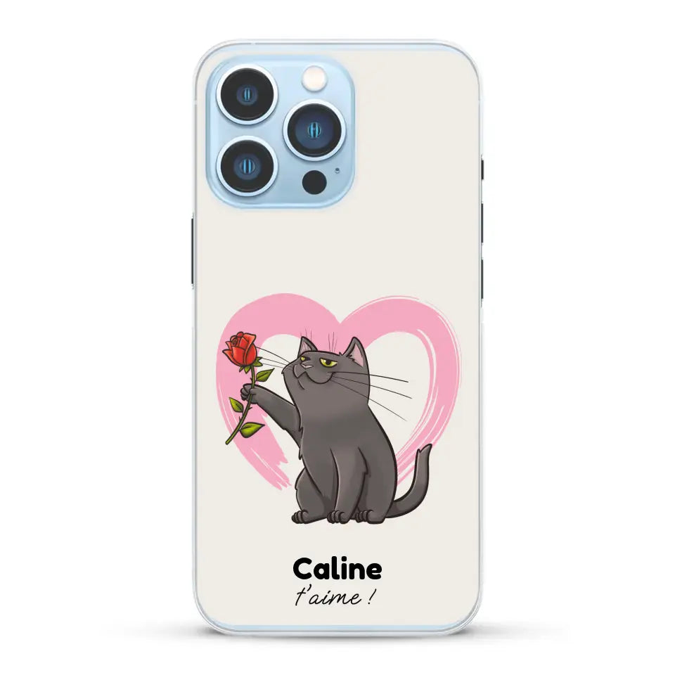 Ton chat t'aime - Coque de téléphone personnalisée