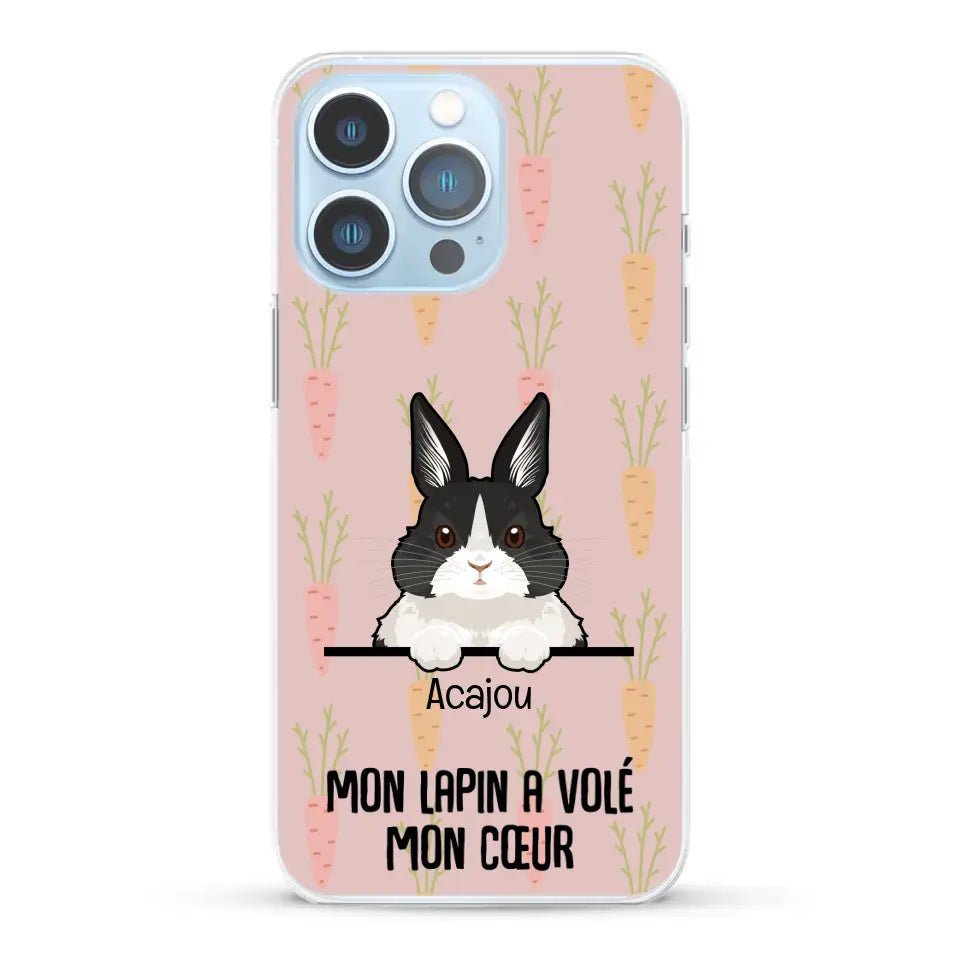 Mon lapin a volé mon cœur - Coque de téléphone personnalisée