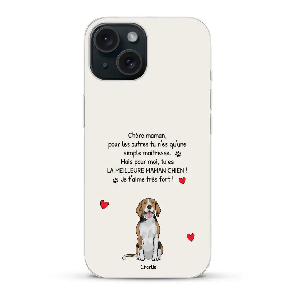 Meilleure maman chien du monde - Coque de téléphone personnalisée