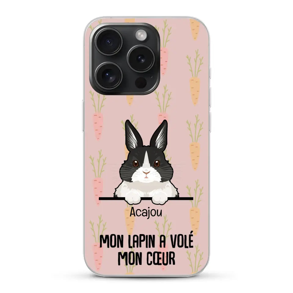 Mon lapin a volé mon cœur - Coque de téléphone personnalisée