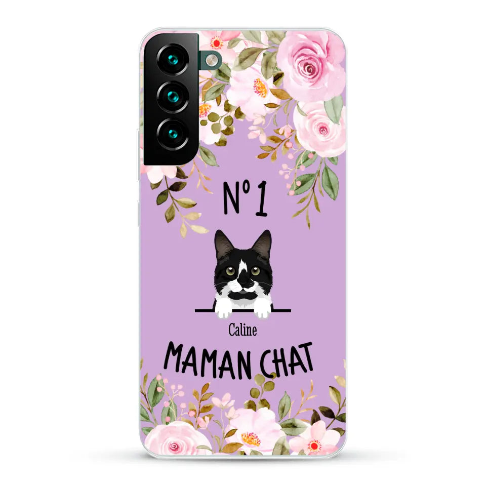 Maman chat N° 1 - Coque de téléphone personnalisée