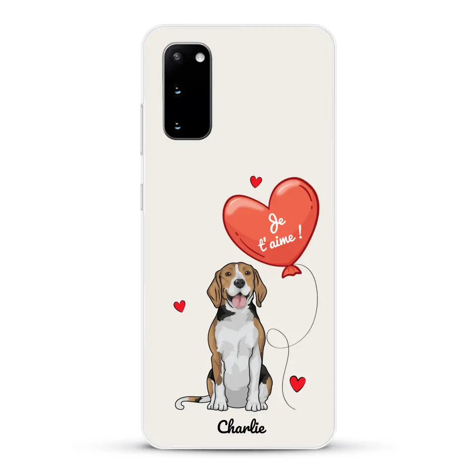 Chien avec ballon - Coque de téléphone personnalisée