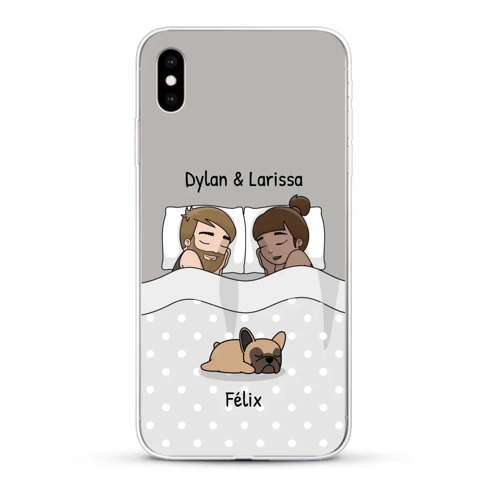 Câlins avec nos amis à poils - Coque de téléphone personnalisée