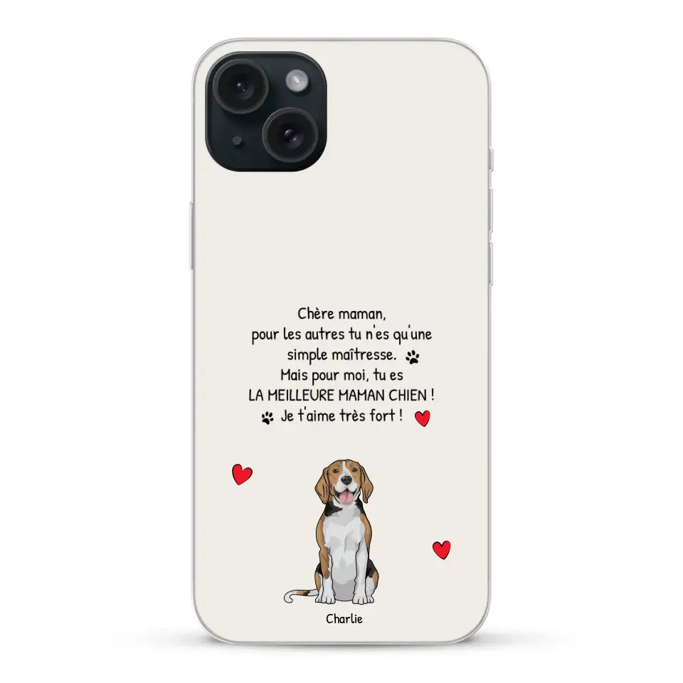 Meilleure maman chien du monde - Coque de téléphone personnalisée