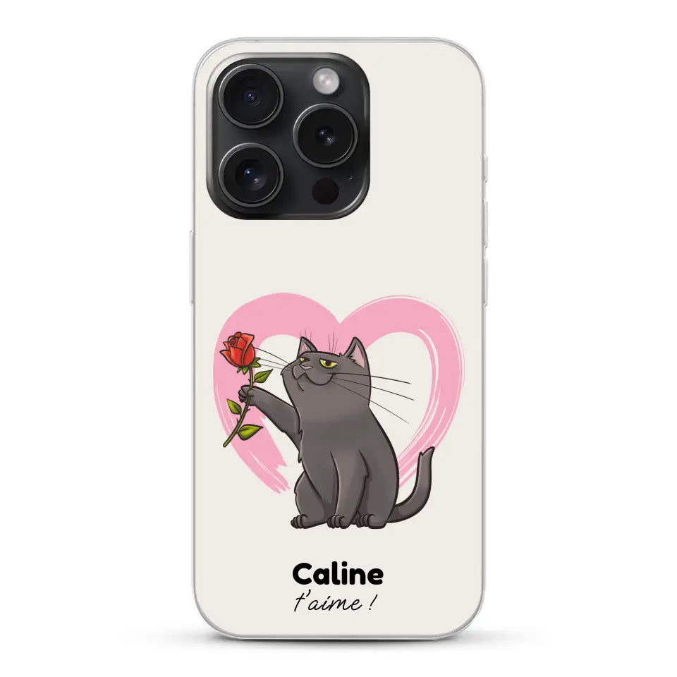 Ton chat t'aime - Coque de téléphone personnalisée