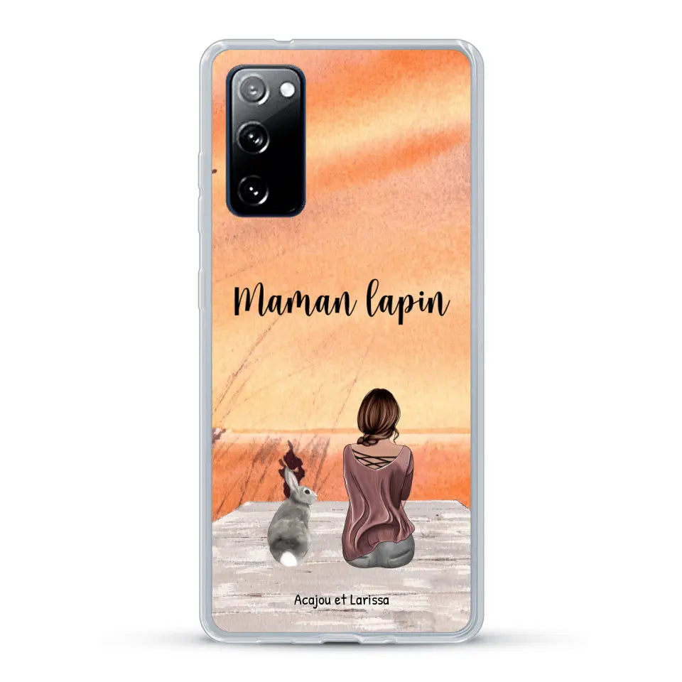 Meilleurs amis avec lapins - Coque de téléphone personnalisée