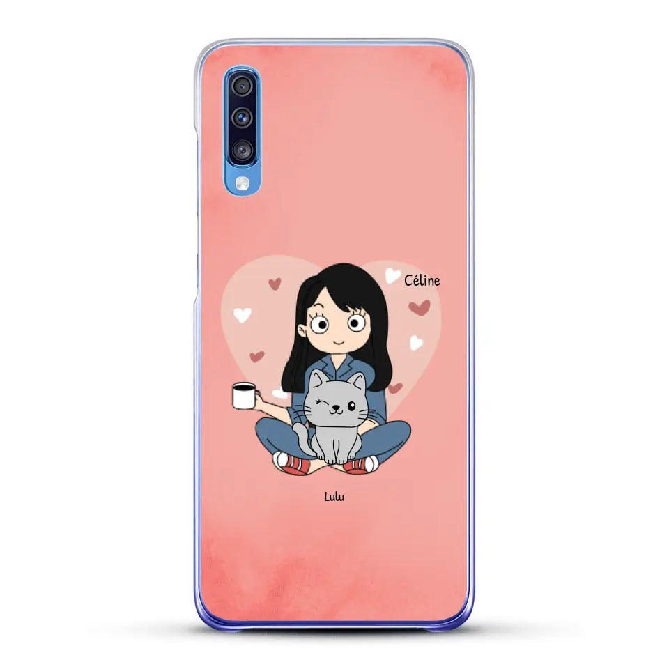 Maman chat BD - Coque de téléphone personnalisée