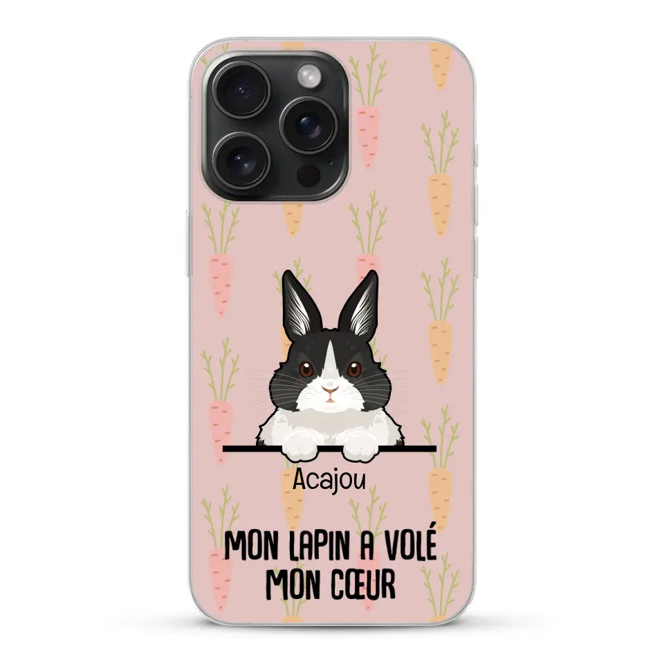 Mon lapin a volé mon cœur - Coque de téléphone personnalisée