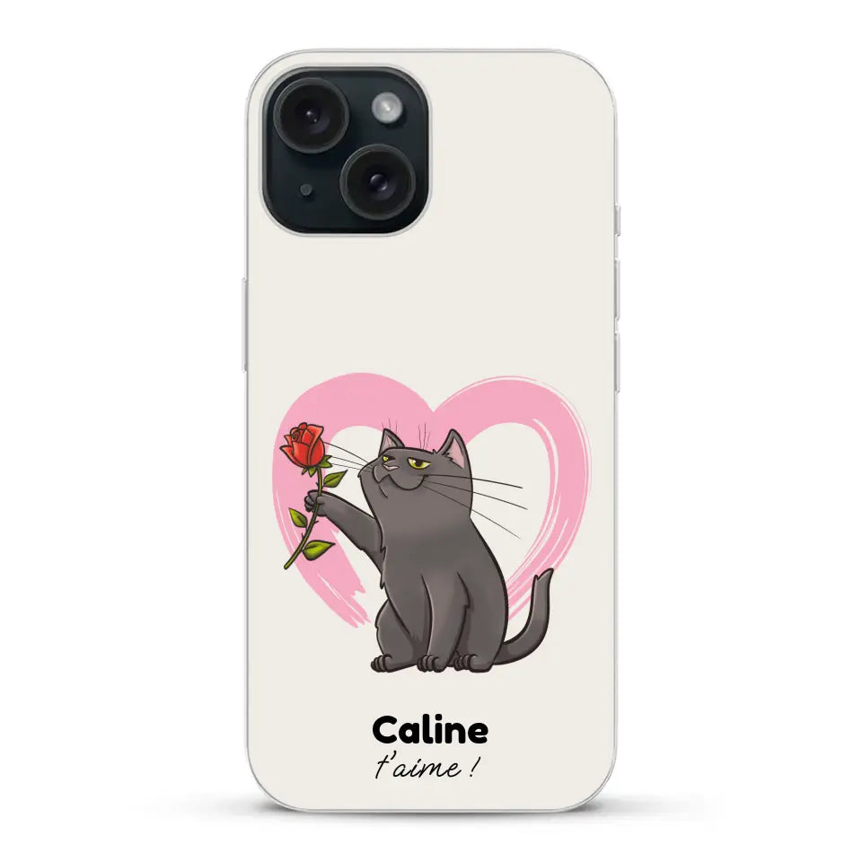 Ton chat t'aime - Coque de téléphone personnalisée