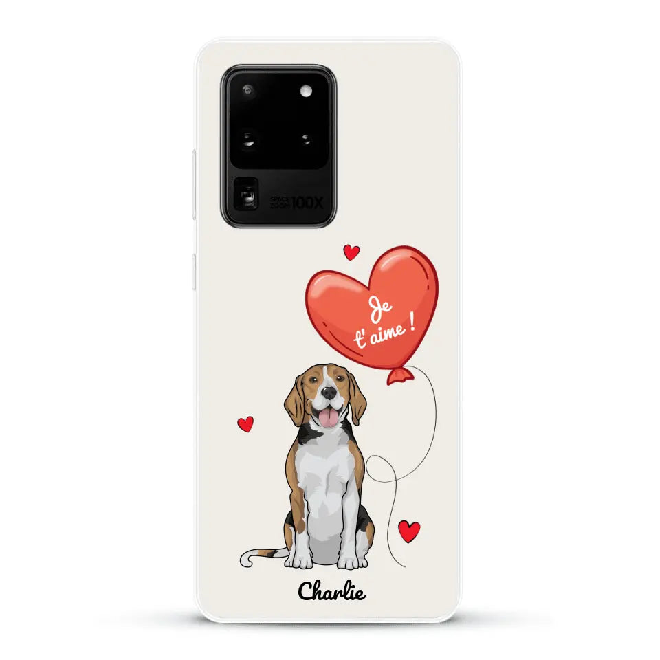 Chien avec ballon - Coque de téléphone personnalisée