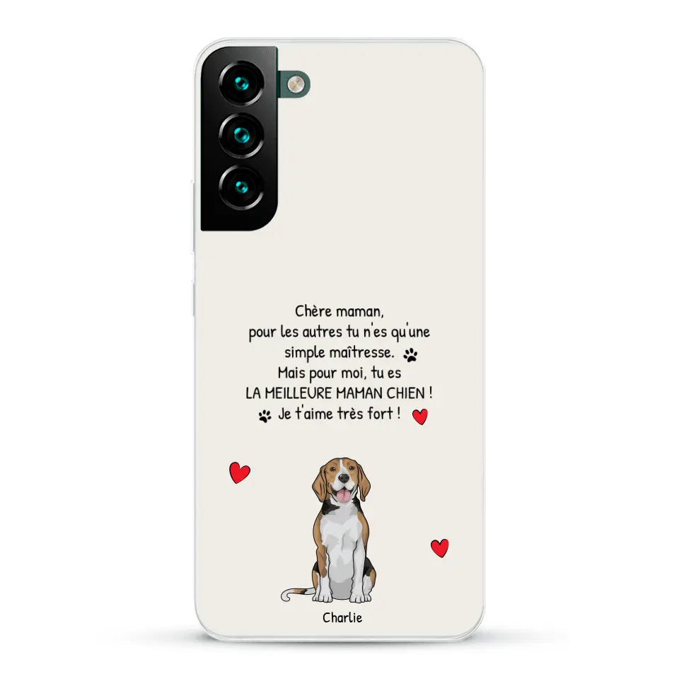 Meilleure maman chien du monde - Coque de téléphone personnalisée