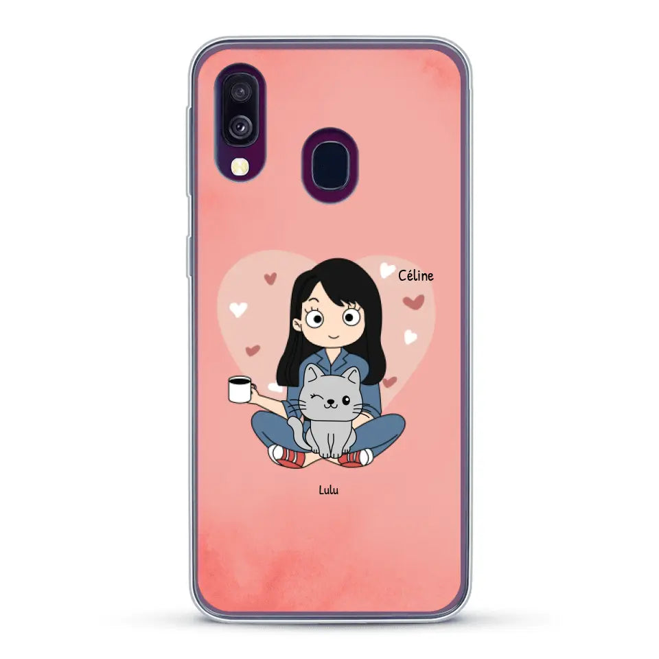 Maman chat BD - Coque de téléphone personnalisée