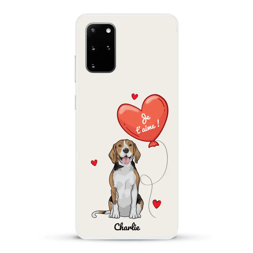 Chien avec ballon - Coque de téléphone personnalisée