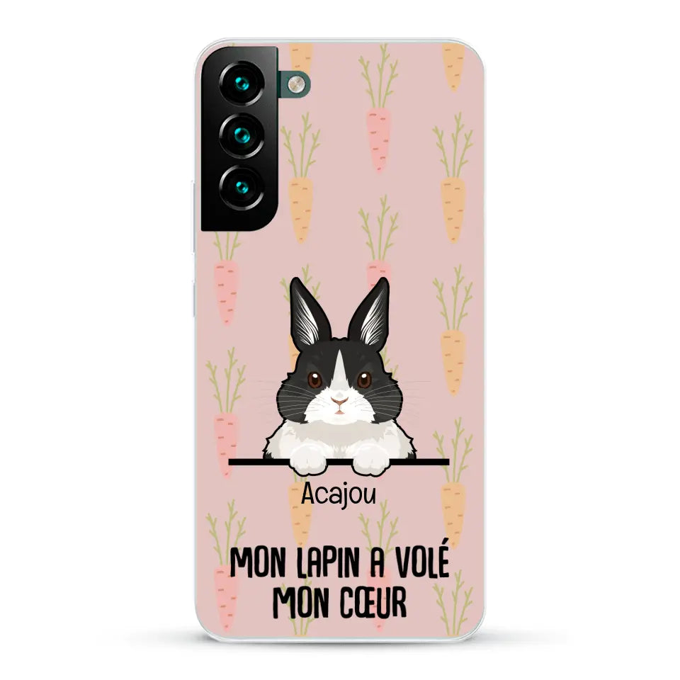 Mon lapin a volé mon cœur - Coque de téléphone personnalisée