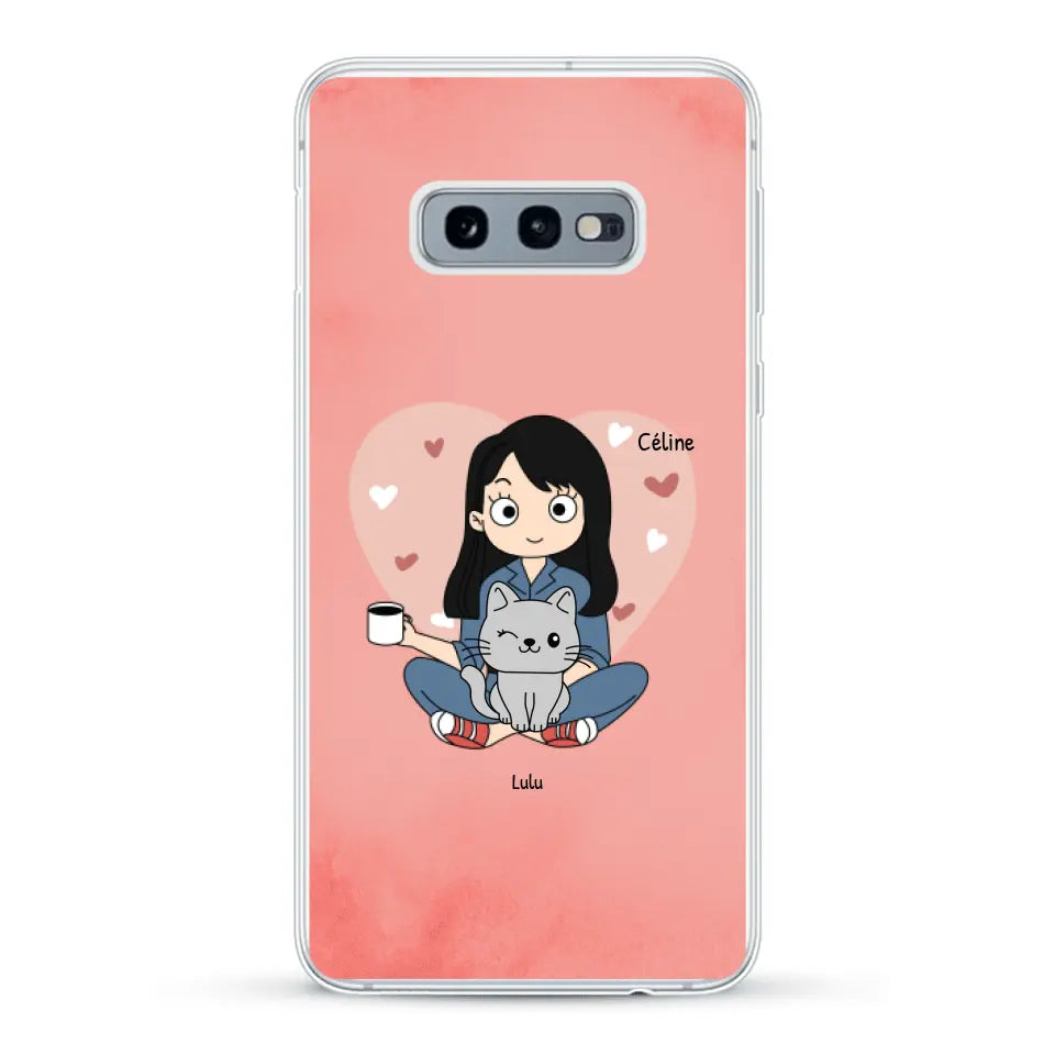 Maman chat BD - Coque de téléphone personnalisée