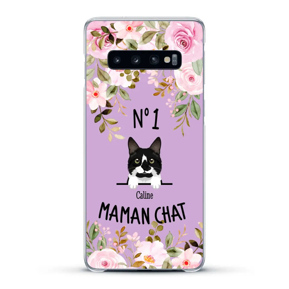 Maman chat N° 1 - Coque de téléphone personnalisée