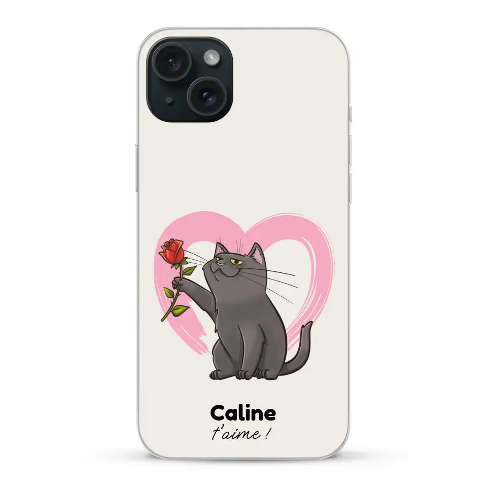 Ton chat t'aime - Coque de téléphone personnalisée