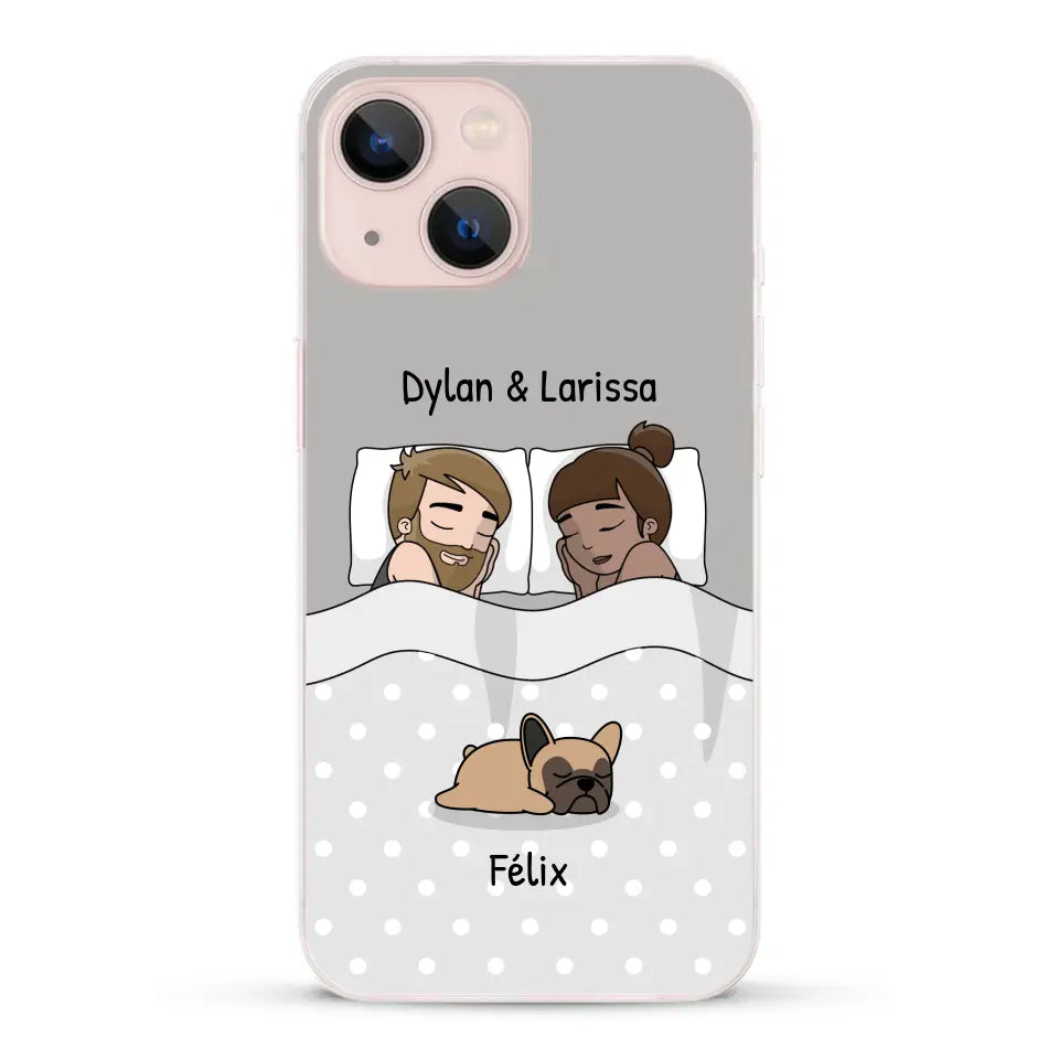 Câlins avec nos amis à poils - Coque de téléphone personnalisée