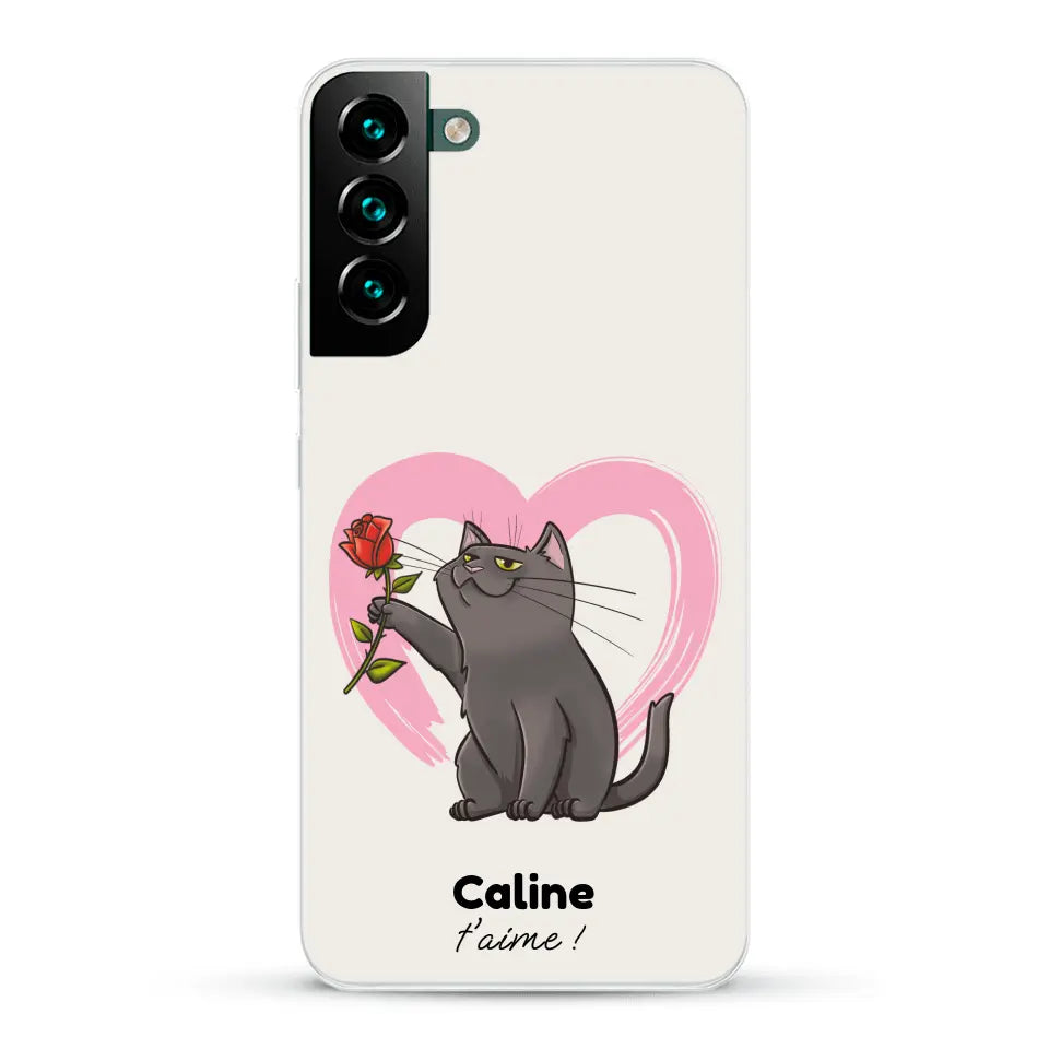 Ton chat t'aime - Coque de téléphone personnalisée