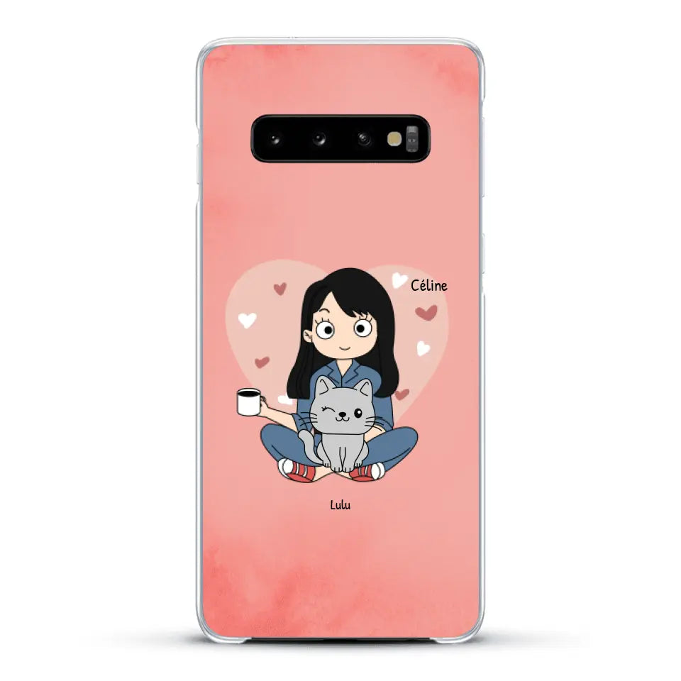 Maman chat BD - Coque de téléphone personnalisée