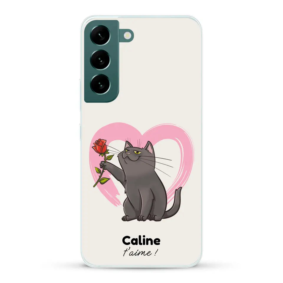 Ton chat t'aime - Coque de téléphone personnalisée