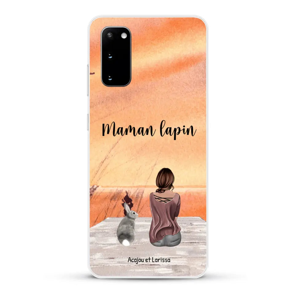 Meilleurs amis avec lapins - Coque de téléphone personnalisée