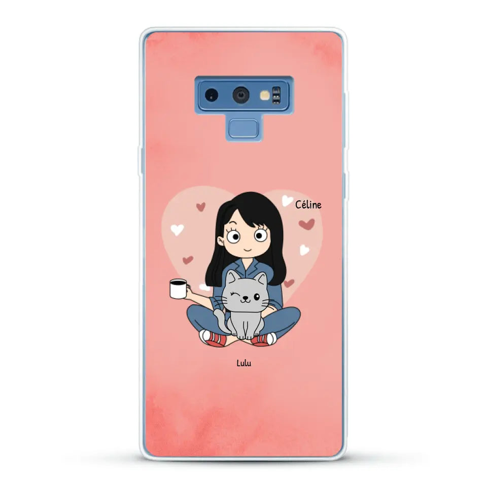 Maman chat BD - Coque de téléphone personnalisée