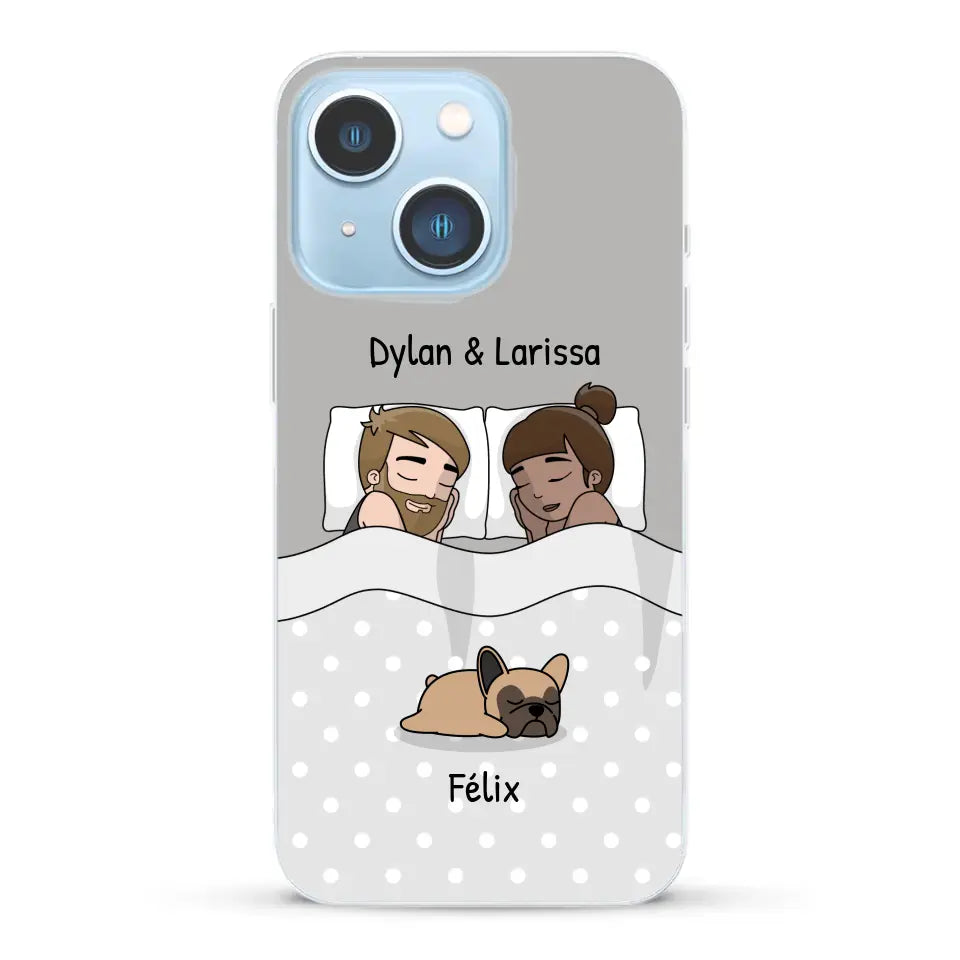 Câlins avec nos amis à poils - Coque de téléphone personnalisée