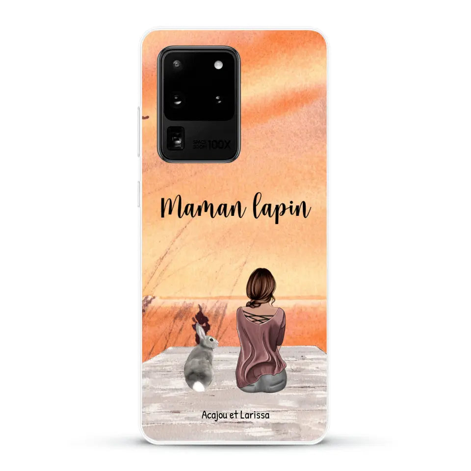 Meilleurs amis avec lapins - Coque de téléphone personnalisée