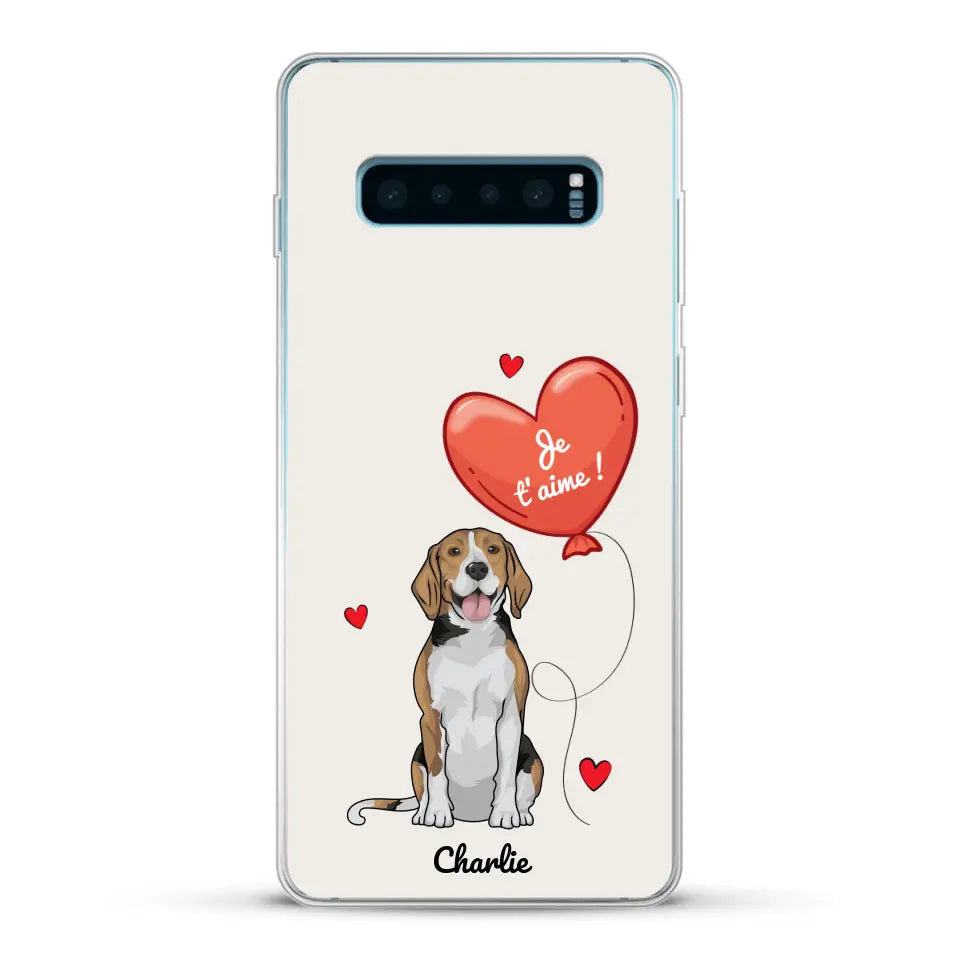 Chien avec ballon - Coque de téléphone personnalisée