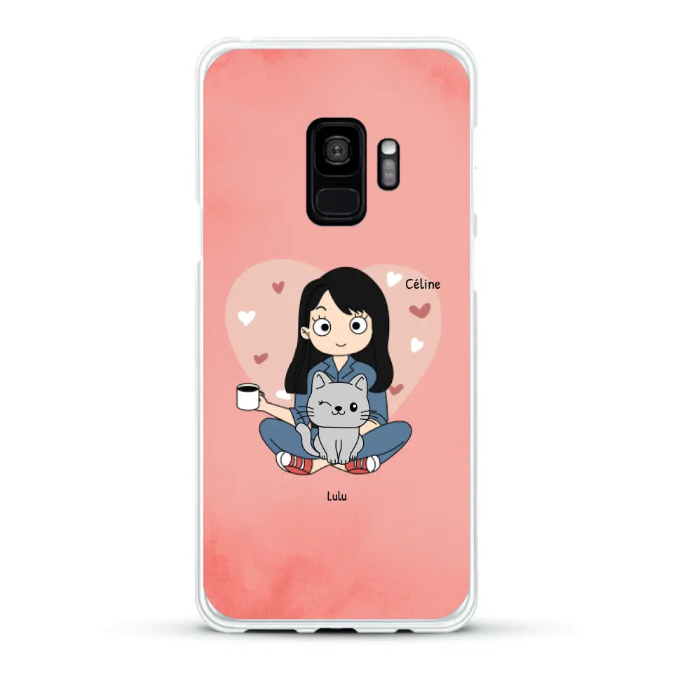 Maman chat BD - Coque de téléphone personnalisée