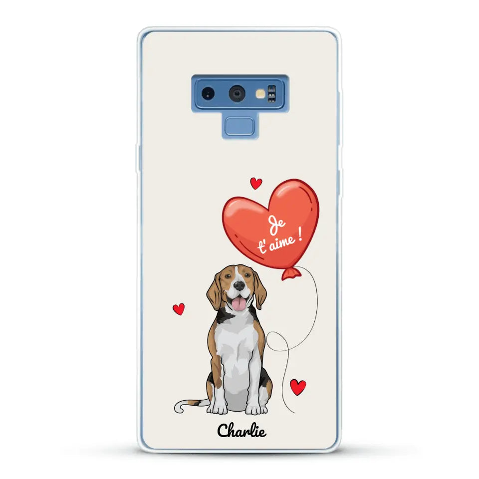 Chien avec ballon - Coque de téléphone personnalisée
