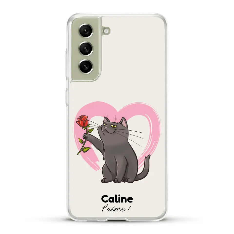 Ton chat t'aime - Coque de téléphone personnalisée