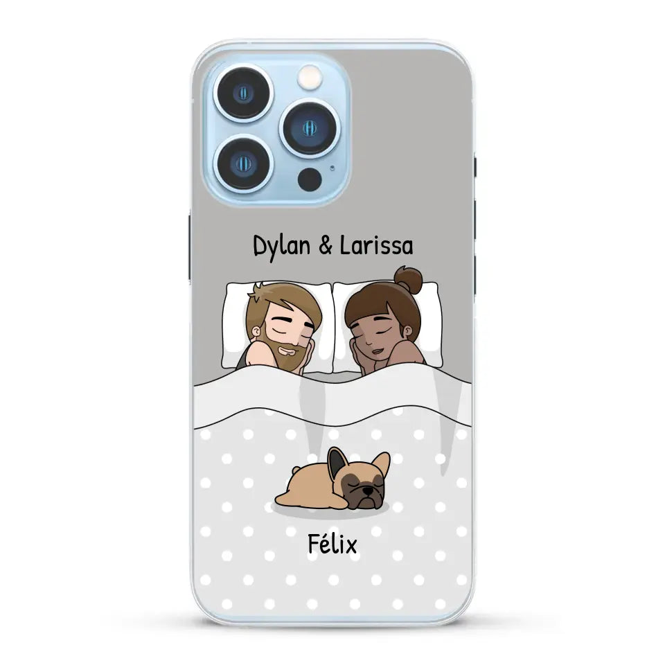 Câlins avec nos amis à poils - Coque de téléphone personnalisée