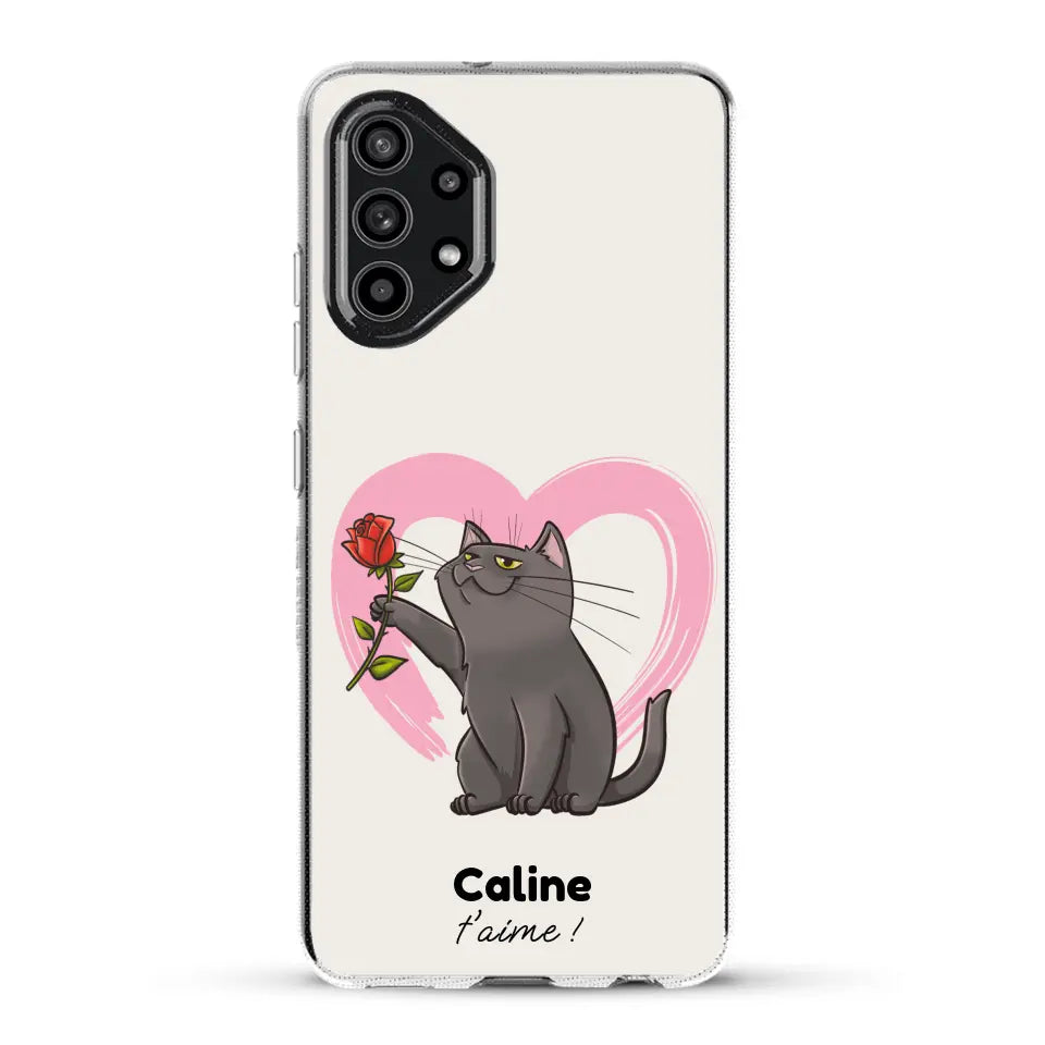 Ton chat t'aime - Coque de téléphone personnalisée