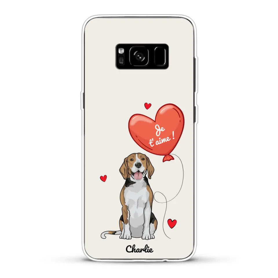 Chien avec ballon - Coque de téléphone personnalisée