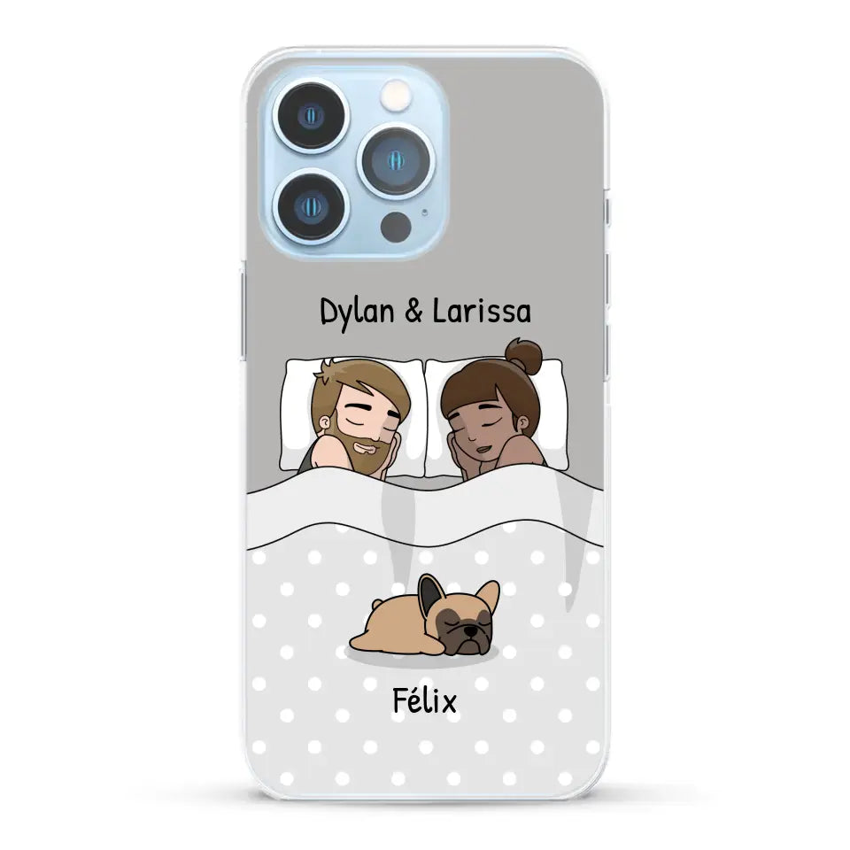 Câlins avec nos amis à poils - Coque de téléphone personnalisée