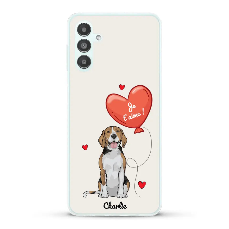 Chien avec ballon - Coque de téléphone personnalisée