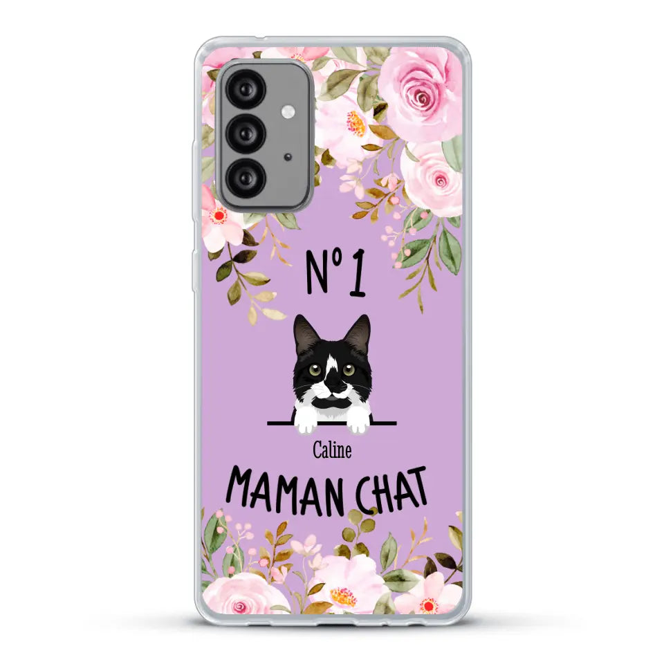 Maman chat N° 1 - Coque de téléphone personnalisée