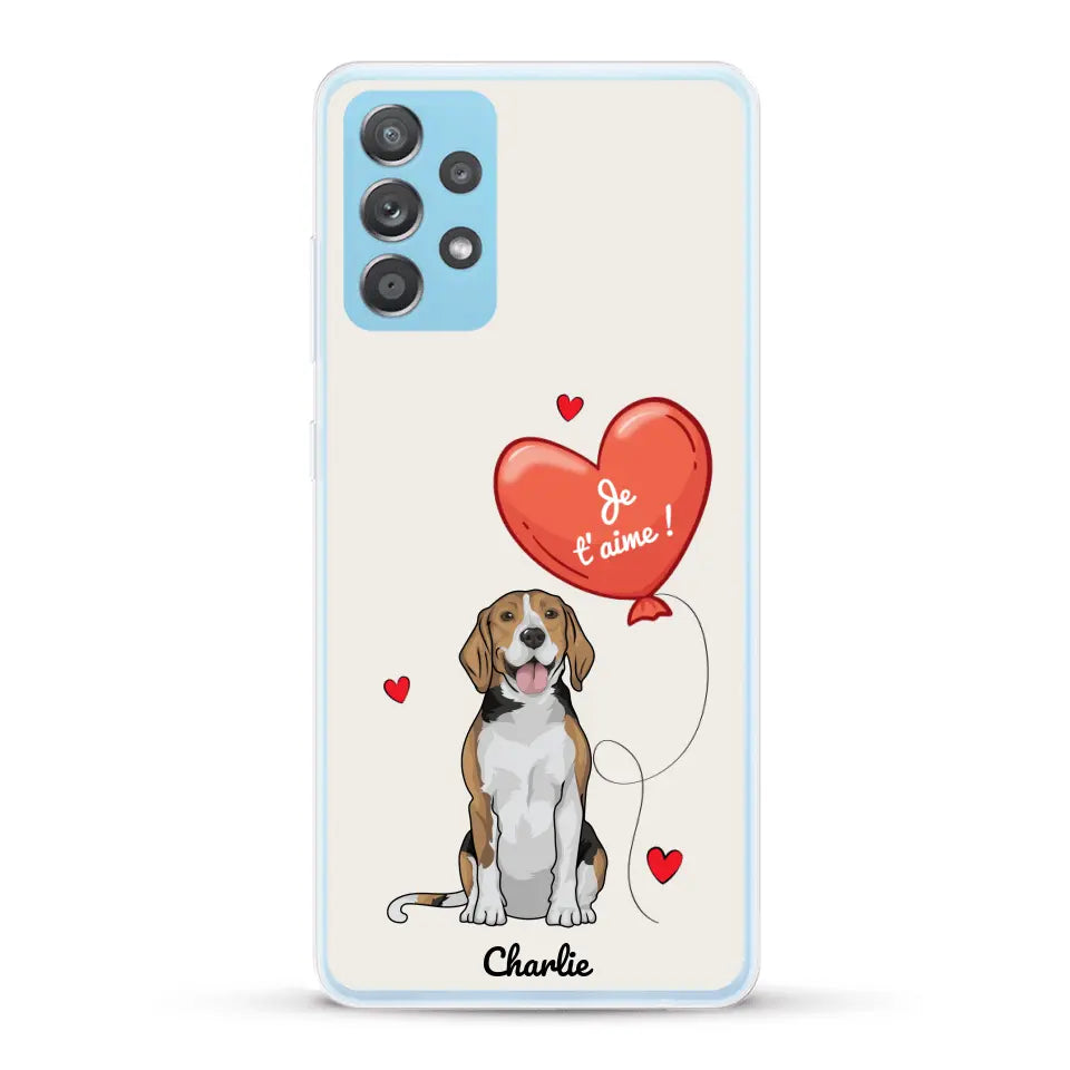 Chien avec ballon - Coque de téléphone personnalisée